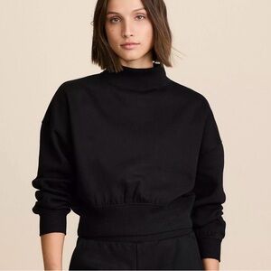 NWT Lou & Grey Elite Fleece Mock Neck Sweatshirt